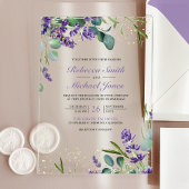 Lavender Eucalyptus Wedding Acryl Uitnodigingen