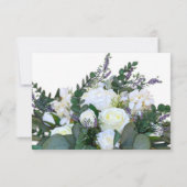 Lavender Eucalyptus white roses greenery RSVP Kaartje (Achterkant)