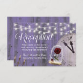 Lavender Fairytale bruiloft Roos Dome Reception Kaart (Voorkant / Achterkant)