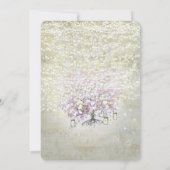 Lavender Fairytale lichten en sterren bruiloft Kaart (Achterkant)