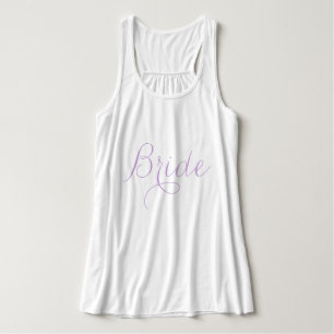 Lavender Fancy Script Bruid Tanktop