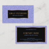 Lavender Faux Glitter Visitekaartje (Voorkant / Achterkant)