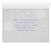 Lavender Festive Christmas Tree Carte de voeux (Intérieur Horizontal (Bas))