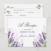 Lavender Fête des mariées Recette Carte Purple Rus (Devant / Derrière)