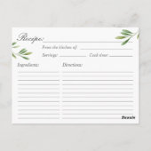 Lavender Fête des mariées Recette Carte Purple Rus (Dos)