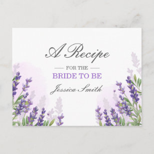 Lavender Fête des mariées Recette Carte Purple Rus