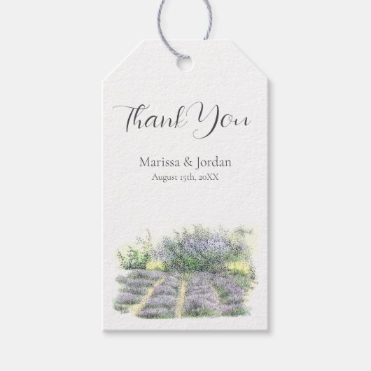 Lavender Field Cadeaulabel (Voorkant)