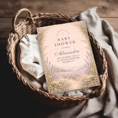 Lavender Field Countryside Baby Shower Kaart