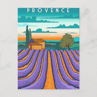 Lavender Field Provence France Briefkaart