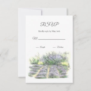 Lavender Field RSVP Kaartje