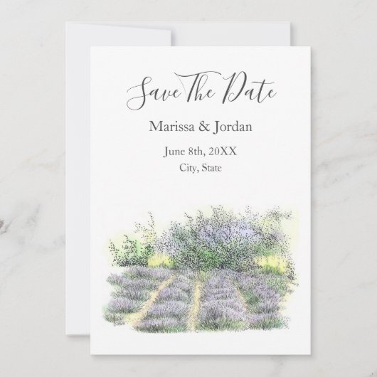 Lavender Field Save The Date (Voorkant)