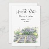 Lavender Field Save The Date (Voorkant / Achterkant)