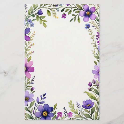 Lavender Fields Briefpapier (Achterkant)