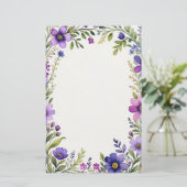 Lavender Fields Briefpapier (Staand voorkant)