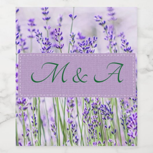 Lavender Fields Mariage Étiquette de nourriture et (Étiquettes simples)