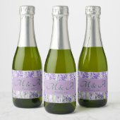 Lavender Fields Mariage Mini Étiquette de vin mous (Bouteilles)