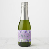 Lavender Fields Mariage Mini Étiquette de vin mous (Devant)