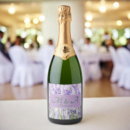Lavender Fields Mariage Sparkling Wine Étiquette