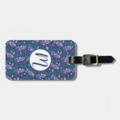 Lavender Fields patroon in Paars Bagagelabel (Voorkant horizontaal)