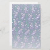Lavender Fields patroon in Paars Briefpapier (Voorkant / Achterkant)