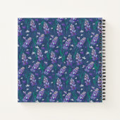 Lavender Fields patroon in Paars Notitieboek (Achterkant)