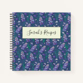 Lavender Fields patroon in Paars Notitieboek (Voorkant)