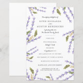 Lavender Fields programmes de mariage (Devant / Derrière)