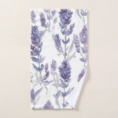 Lavender Fields | Purple Watercolor Flower Pattern (Serviette à main)
