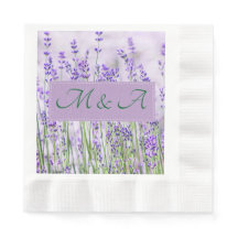 Lavender Fields Wedding Coined Lunch servetten