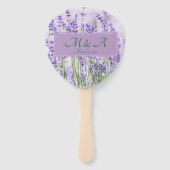 Lavender Fields Wedding Hand Fans Handwaaier (Achterkant)