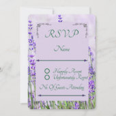 Lavender Fields Wedding RSVP Response Kaart (Voorkant)