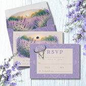 Lavender Fields Western Boho Wedding Carte RSVP