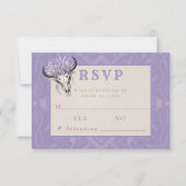 Lavender Fields Western Boho Wedding Carte RSVP (Devant)