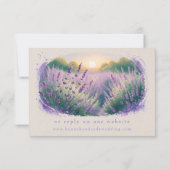 Lavender Fields Western Boho Wedding Carte RSVP (Dos)