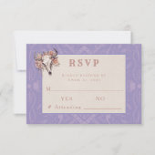 Lavender Fields Western Mariage Réponse carte RSVP (Devant)