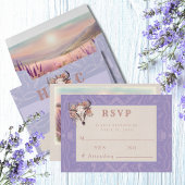 Lavender Fields Western Mariage Réponse carte RSVP