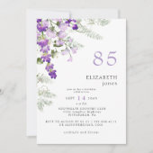 Lavender Floral 85E Anniversaire Fête Invitation (Devant)
