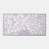Lavender Floral Ajouter Votre Nom Girly Pastel Pur (Recto)