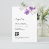 lavender floral bruiloft RSVP kaartje (Staand voorkant)
