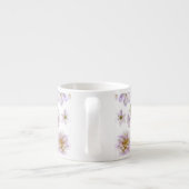 Lavender Floral Deco Espresso Mug (Dos)