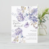 Lavender Floral Easter Brunch Invitation (Debout devant)