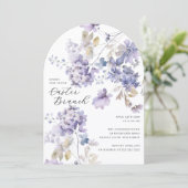 Lavender Floral Easter Brunch Invitation (Debout devant)