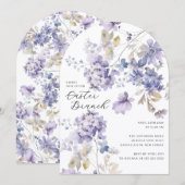 Lavender Floral Easter Brunch Invitation (Devant / Derrière)