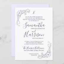 Lavender Floral Elegant and Minimal Wedding Invite