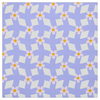 Lavender Floral Geometric Fabric by Yard Stof