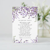 lavender floral green bruiloft op wenskaart informatiekaartje (Staand voorkant)