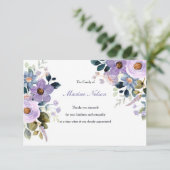 Lavender Floral Hartelijk dank Bedankkaart (Staand voorkant)