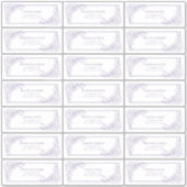  Lavender Floral Line Art gastadres Sticker (Voorkant)