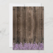 Lavender Floral Rustic Barn Wood Kaart (Achterkant)