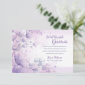 Lavender Floral Sympathie Hartelijk dank Kaart (Staand voorkant)